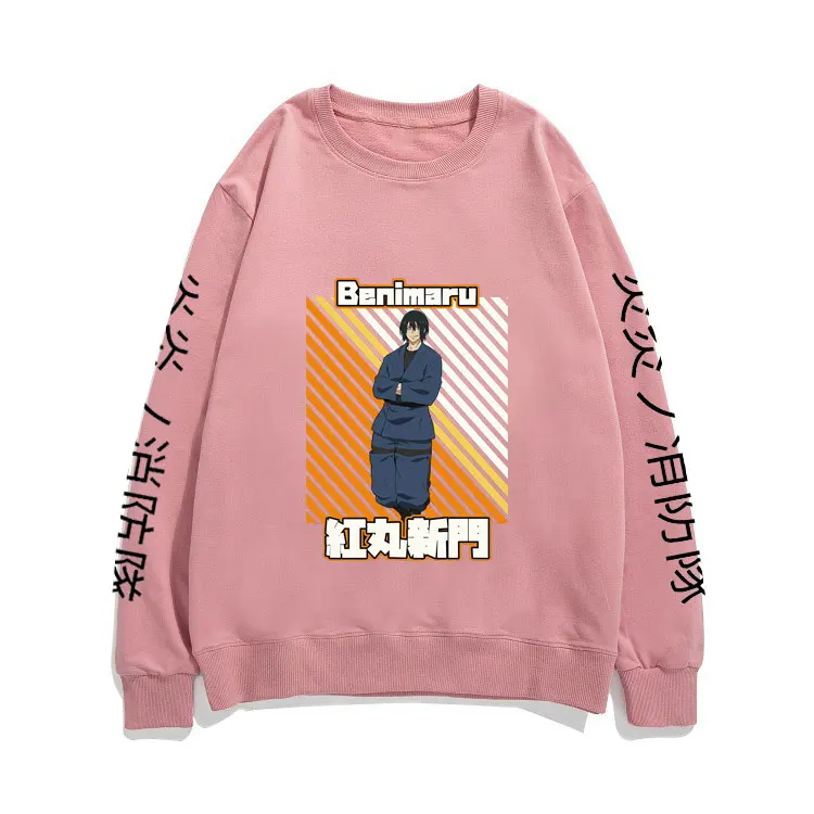 

Manga Fire Brigade of Flames Streetwear Men Women Autumn Winter Tracksuit Anime Fire Force Pullover Shinmon Benimaru Sweatshirt