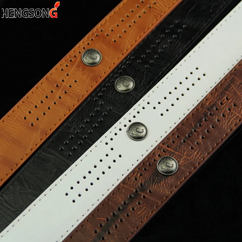 

Hollow Rivet Punk Style Belt Men's Casual Belt Wide PU Leather Belt Buckles For Men Fashion Male High Quality Jeans Belt