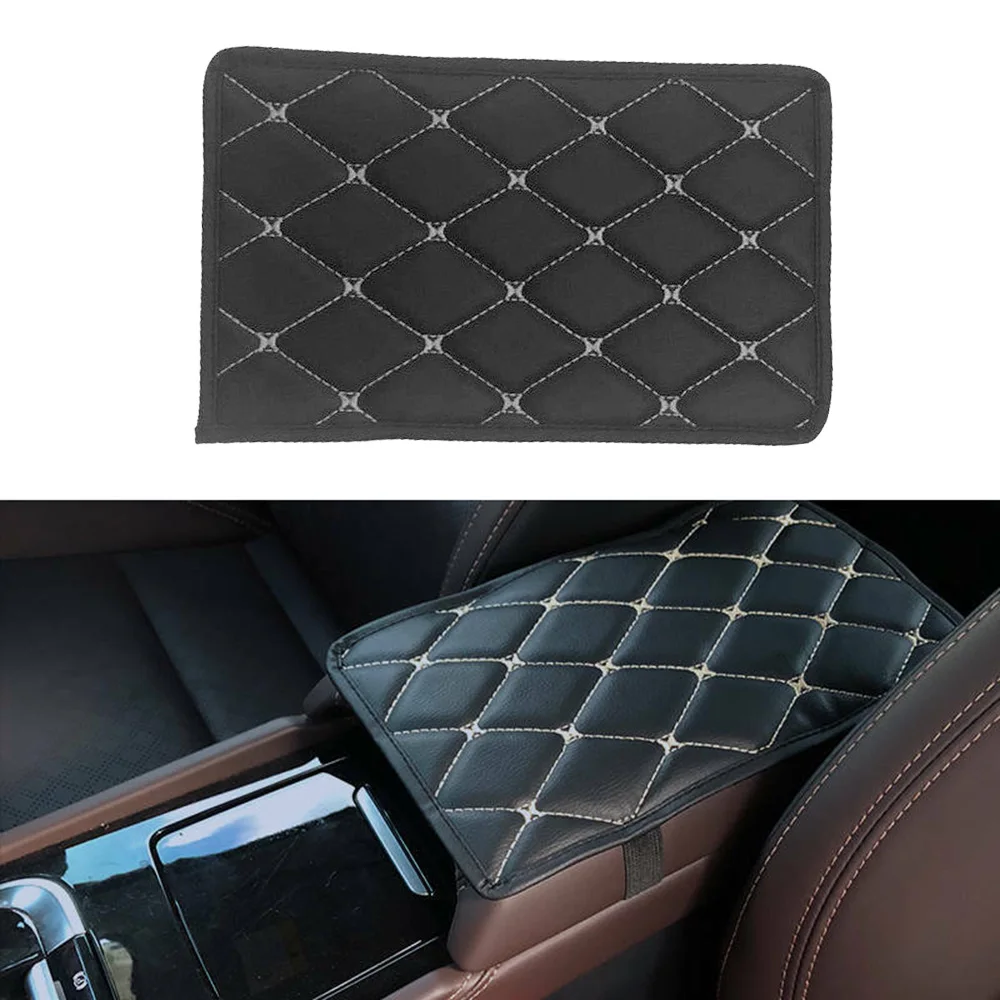 

11.4*6.7in Leather Pad Car Center Console Box PU Leather Pad Universal