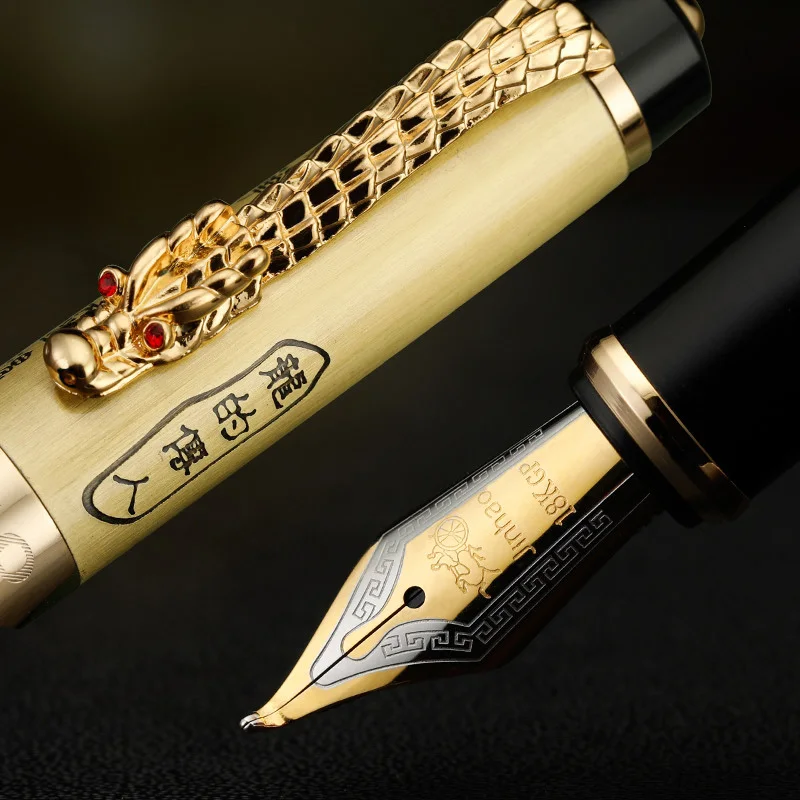 Jinhao Ручка с драконом Роскошная оригинальная подарочная шкатулка из бамбука