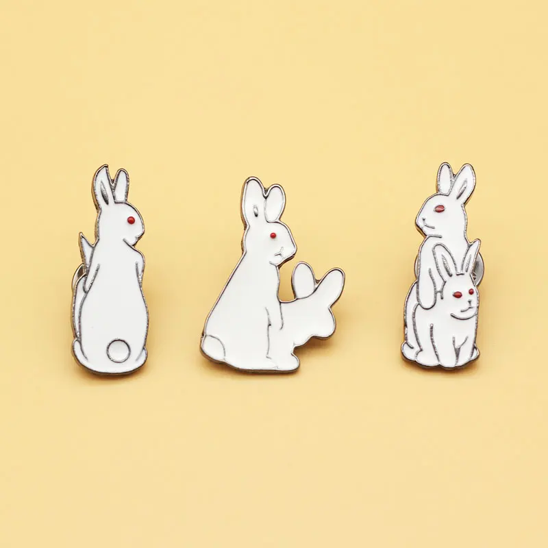 

Funny Rabbit Brooches and enamel pins Men and women fashion jewelry gifts anime movie novel lapel badges