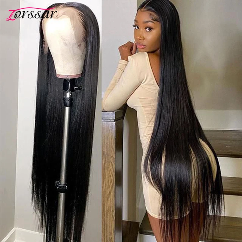 

Парик из натуральных прямых волос, 30 дюймов, для женщин