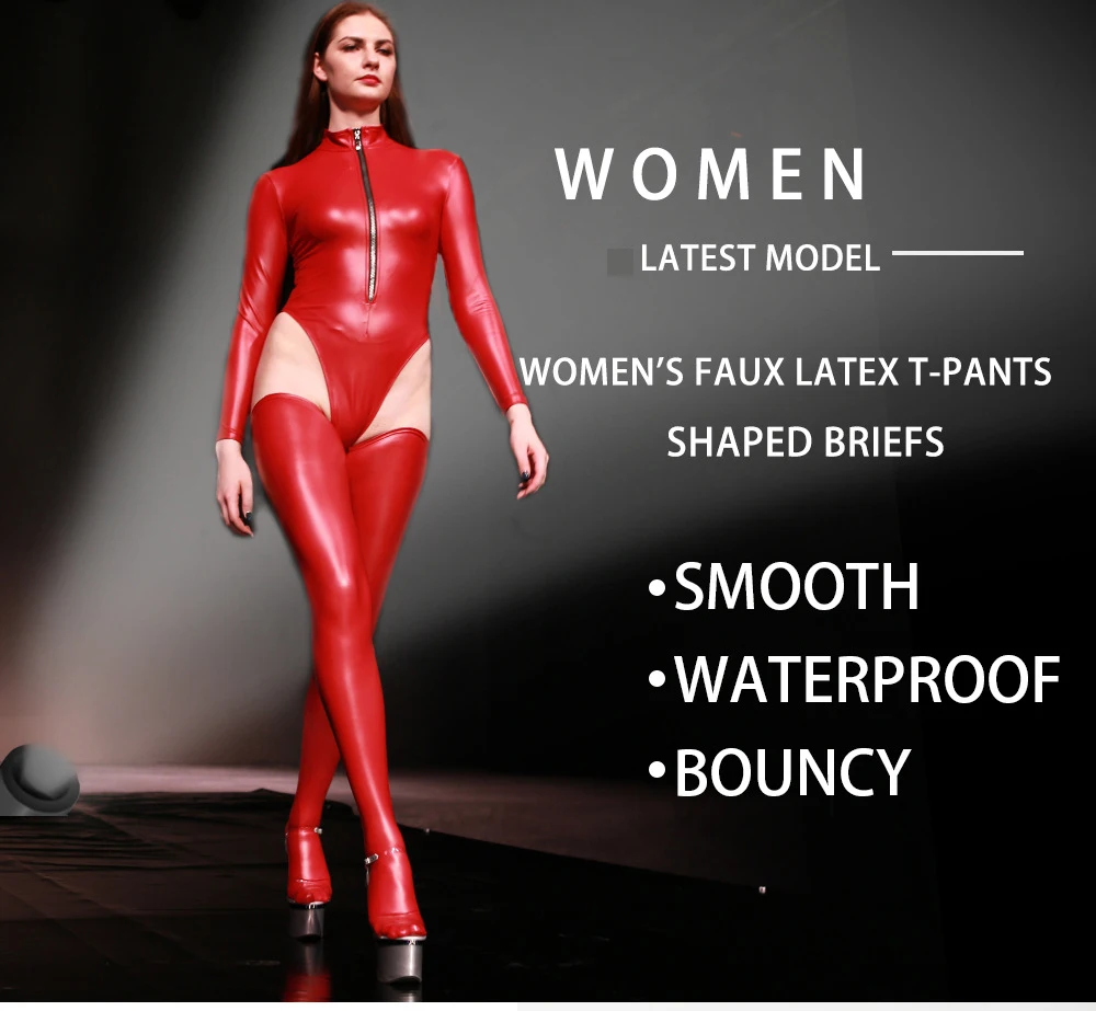 Hot New Sale Sexy Women PU PVC Leather Stockings Plus Size Thigh High Elastic Hosiery Patent-Leather Socks | Женская одежда