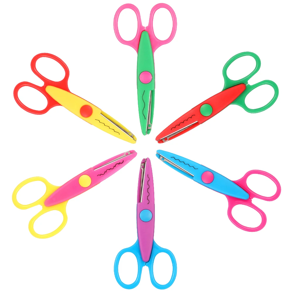 

6PCS DIY Laciness Zig Zag scissor album school shear creative Scrapbook photo craft cut handicraft paper diary handmade