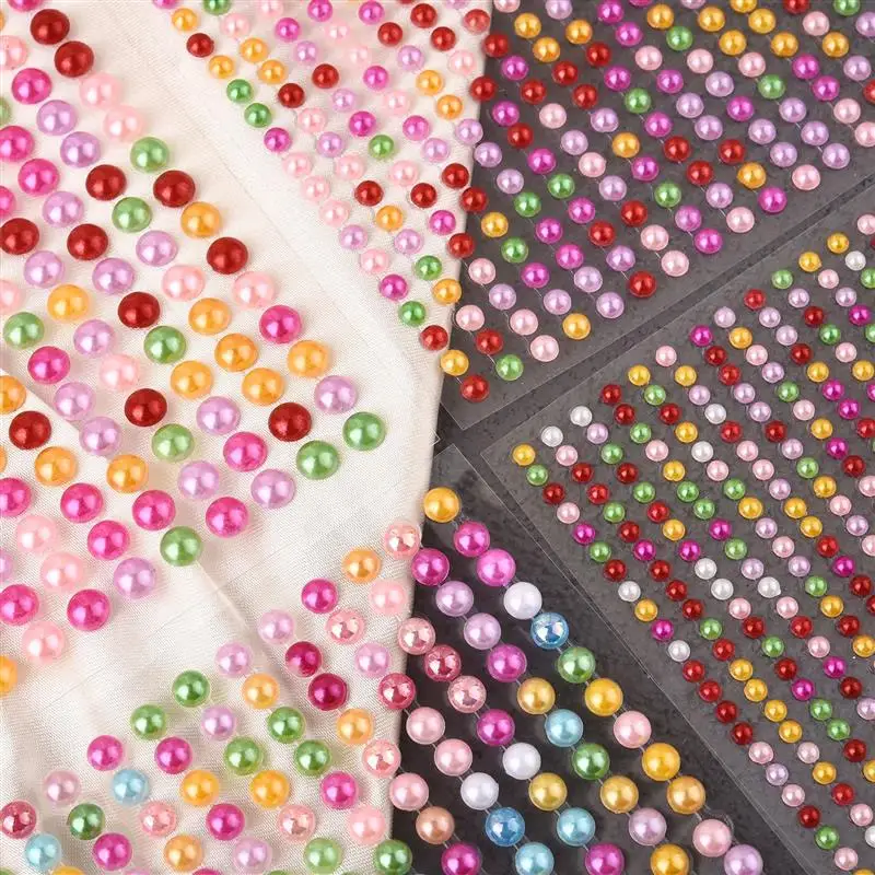 Самоклеящиеся акриловые жемчужины 1200 шт./компл. 3 мм для телефона ПК