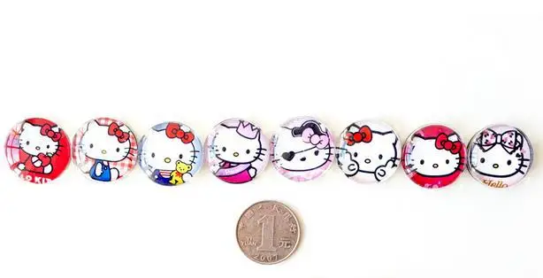 (15 шт. в партии) магнит на холодильник с милым котом из хрустального стекла 25 мм|glass