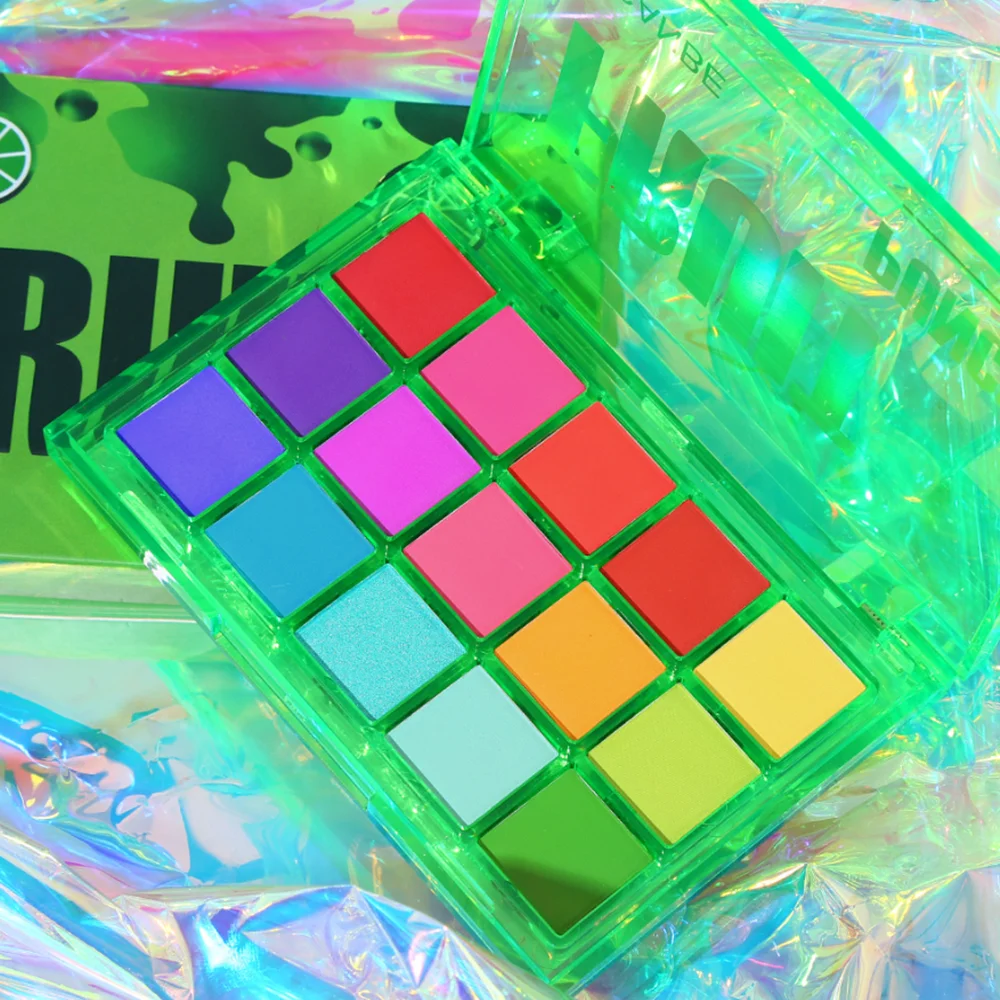 Палитра теней для век блестящие Матовые Неоновые тени ярко пигментированные