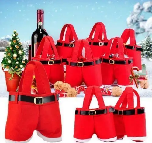 2019 Рождественские Сумки для конфет рождественские подарочные пакеты с Санта
