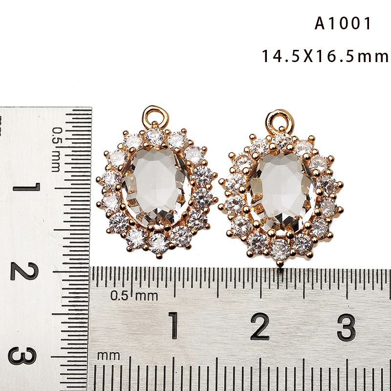 4p овальные амулеты подвески с покрытыем цвета чистого 24 каратного золота медные