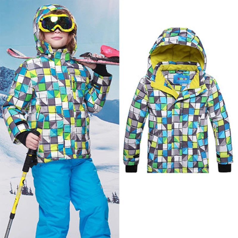 Phibee/зимняя Лыжная куртка для мальчиков куртки сноуборда водонепроницаемая