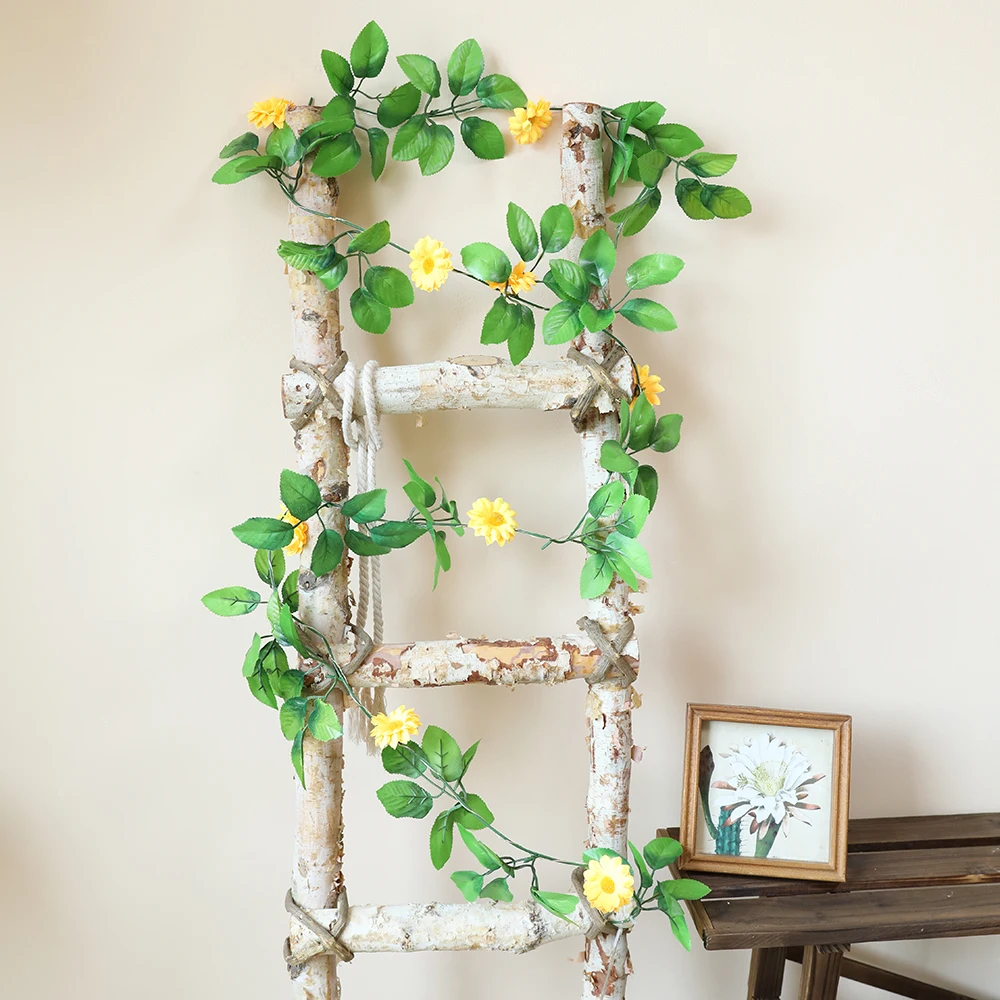 

LED Green Rattan Lamp String Lantern Home LED Party Light String Decor Ornaments Sunflower Orange Copper Wire Lamp String