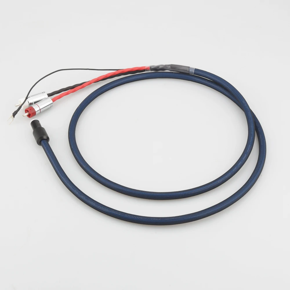 Audiocrast OFC посеребренный с экранирующим RCA 5 pin DIN XLR U spade plug Аудио Phono кабель тонарма с заземляющим проводом