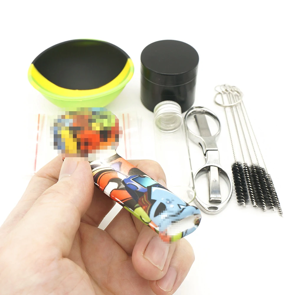 1 Набор силиконовая мельница для курительной трубки с ножницами | Дом и сад