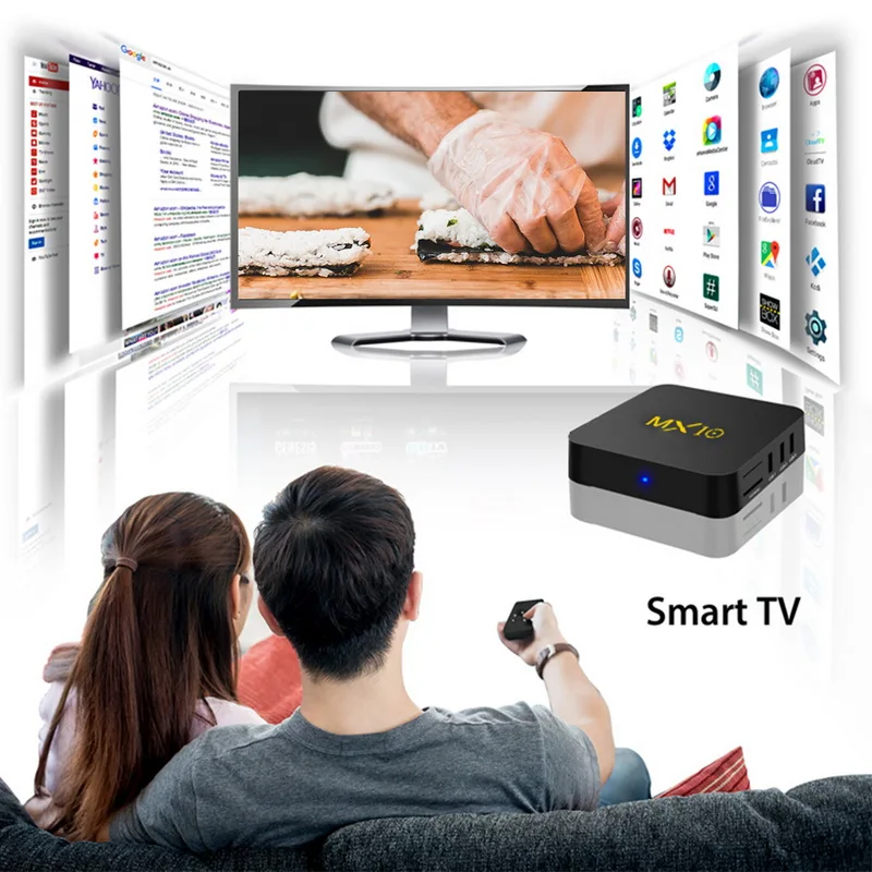 MX10 Smart tv BOX 4 Гб ОЗУ 64 ГБ Android 9 0 RK3328 DDR4 ПЗУ IP Смарт-приставка медиаплеер коробка |