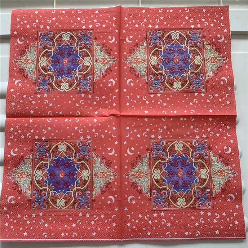 Decoupage paper napkins tissue vintage towel mysterious pattern striped moon star birthday wedding party home beautiful decor 20 | Дом и сад