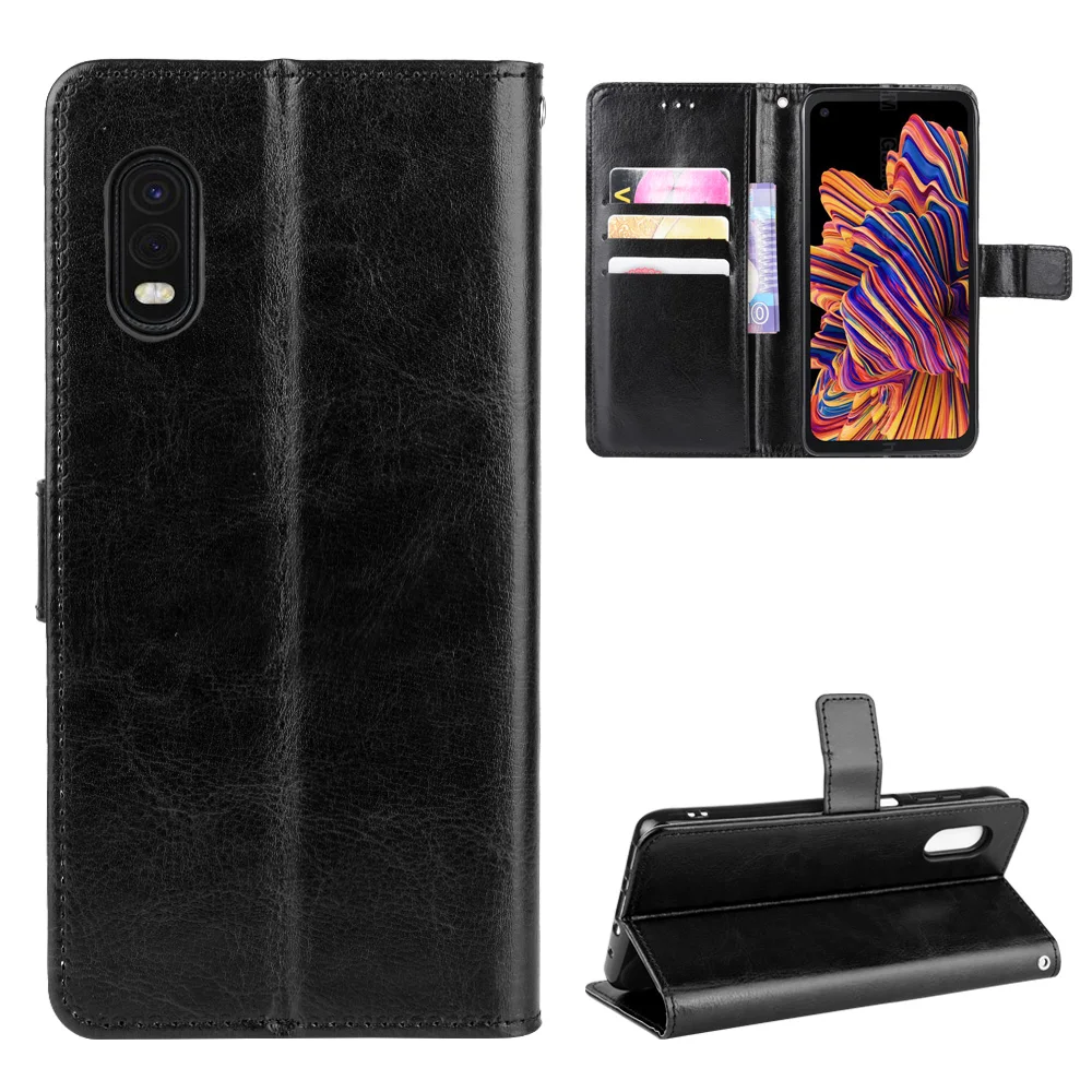 Чехол для Samsung Galaxy Xcover Pro G715F роскошный кожаный чехол книжка с бумажником телефона