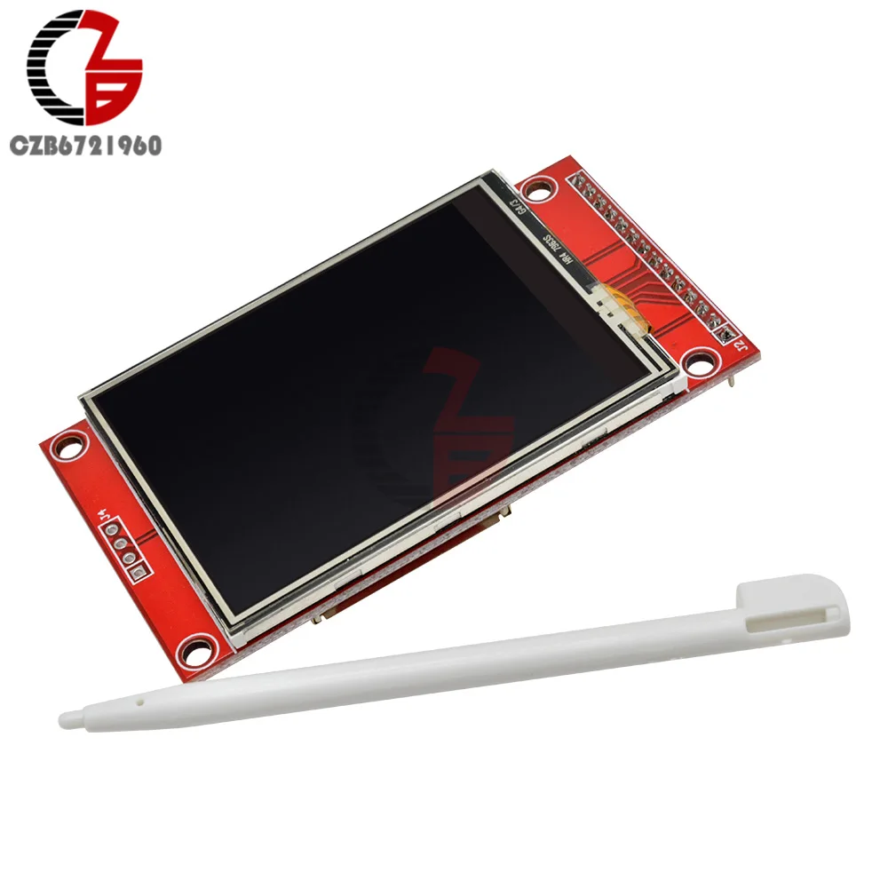 2," 240x320 SPI TFT lcd сенсорный экран модуль 5V 3,3 V PCB адаптер Micro SD слот ILI9341 Белый светодиодный для Arduino SMT32
