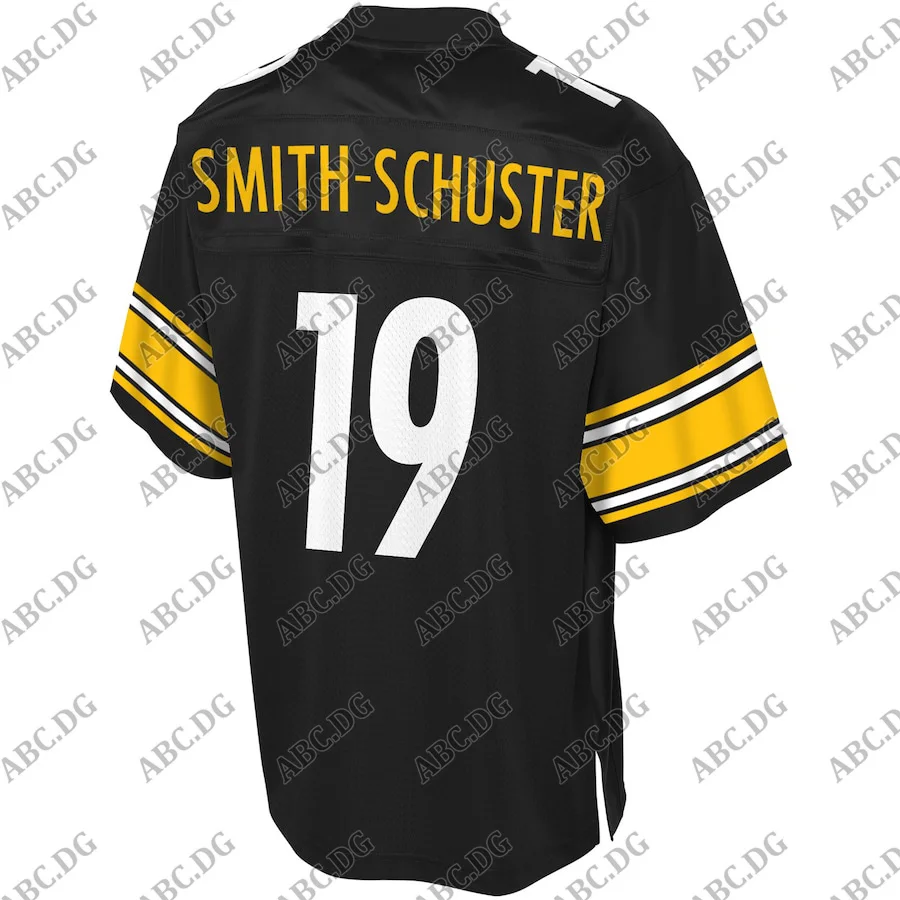

Men Women Kid Youth Pittsburgh JuJu Smith-Schuster Pro Line Black Logo Player Jersey