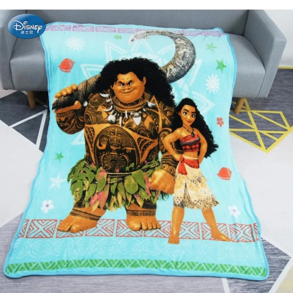 Мягкое Фланелевое легкое Тропическое одеяло Disney Моана и Maui легкий тонкий плед