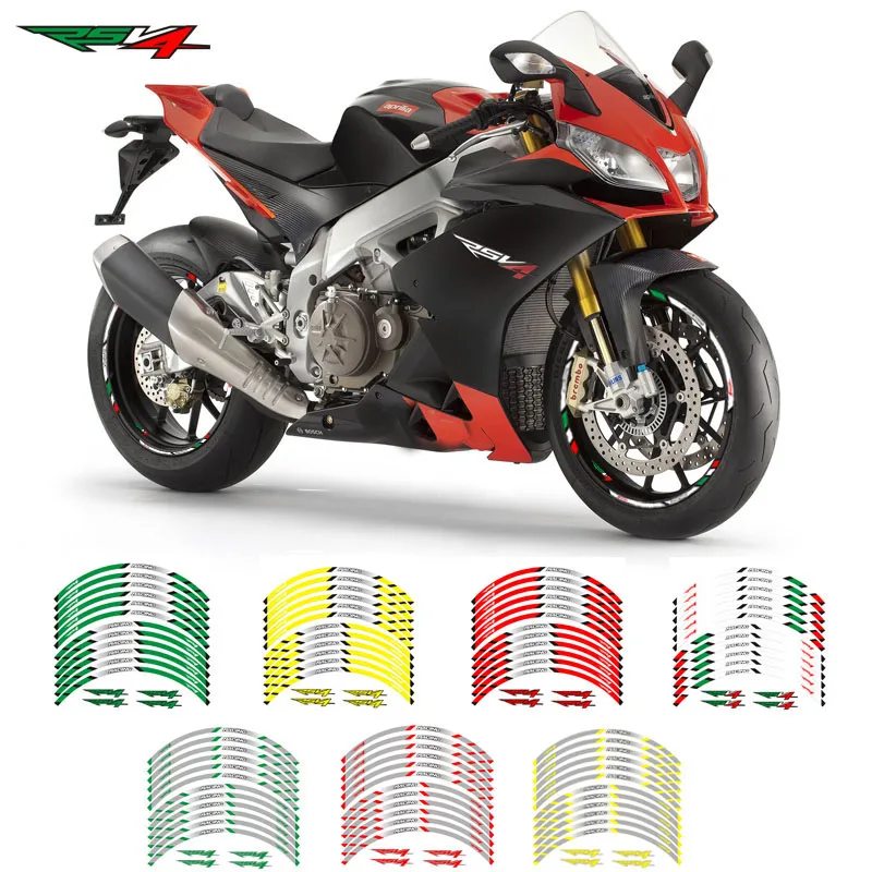 12 шт. светоотражающие полосы для мотоцикла Aprilia RSV4|Наклейки и стикеры| |