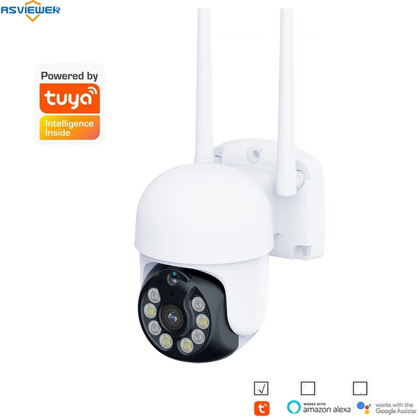 Камера Wi-Fi PTZ Tuya для комплектов, включая источник питания, работает только с комплектами