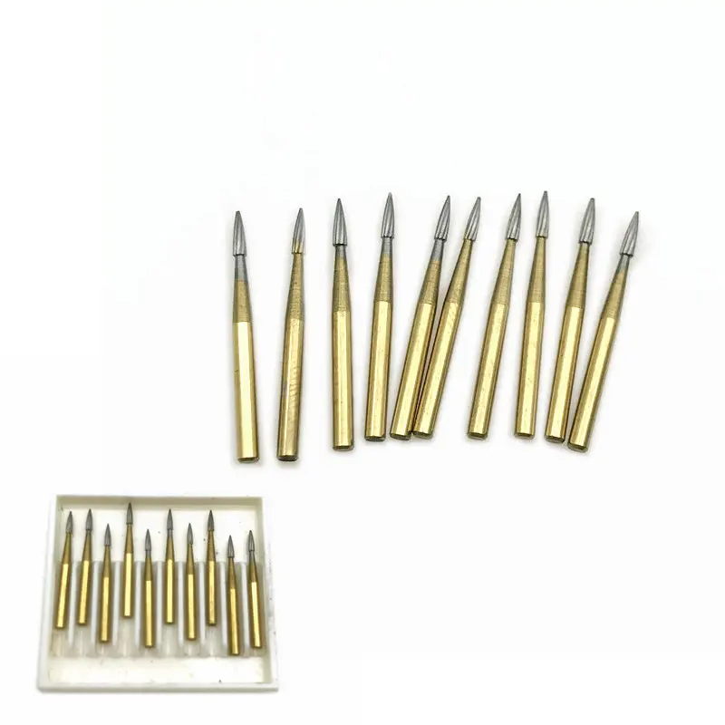 10 шт./упак. стоматологический обрезки и отделки сверла Вольфрам твердосплавные