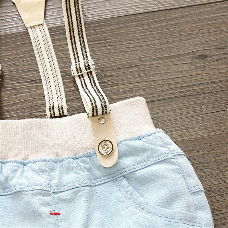 Детский летний комбинезон для мальчиков повседневные укороченные штаны с