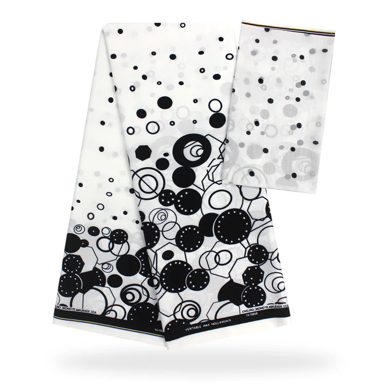 Африканская шелковая шифоновая ткань белая и черная искусственная африканская