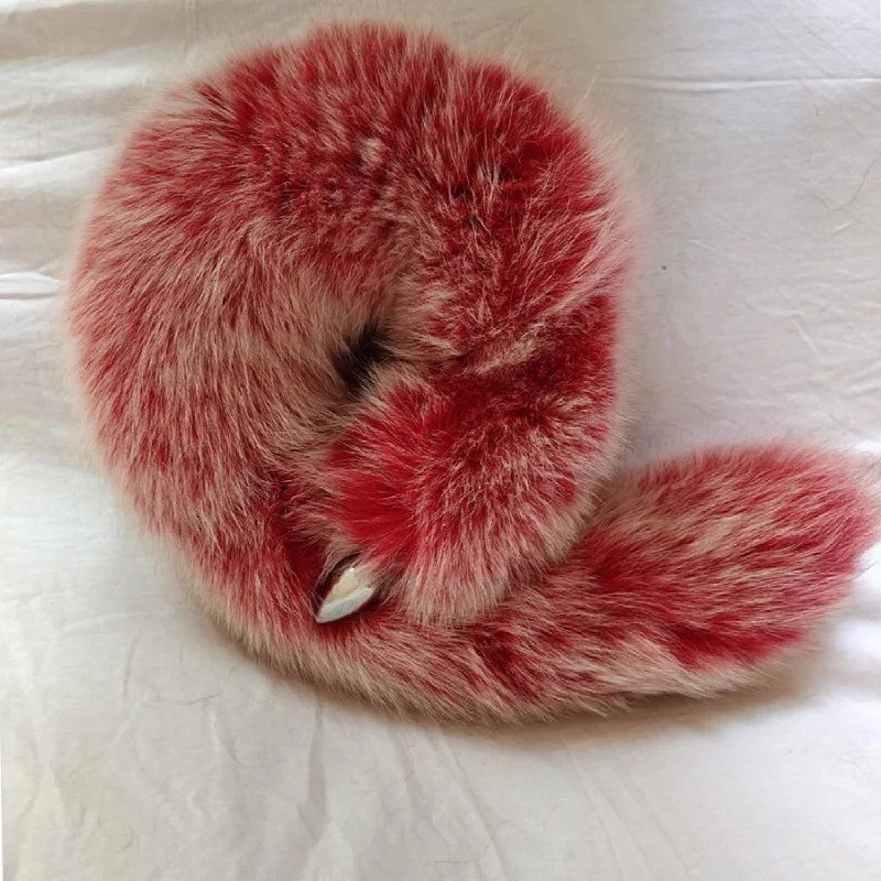 Милая металлическая Анальная пробка 70 см анальная лисий хвост из нержавеющей