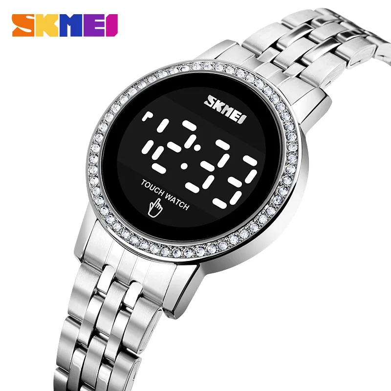 

SKMEI Women Watch Touch Screen Diamond LED Wristwatches For Girl Elegant Ladies Digital Watch Female Relogio Feminino 1669