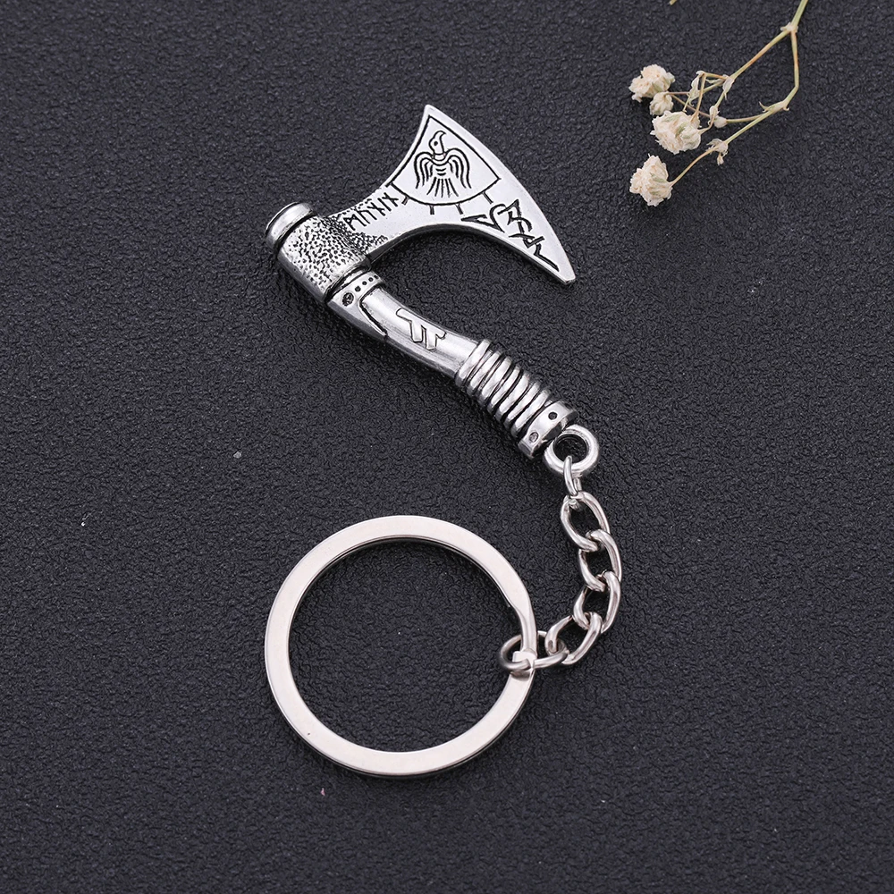 

Fishhook Axe Keychain Bird Phoenix Irish Knot Gothic Pendant Charm Talisman Pagan Amulet Key Chain Gift For Man Jewelry