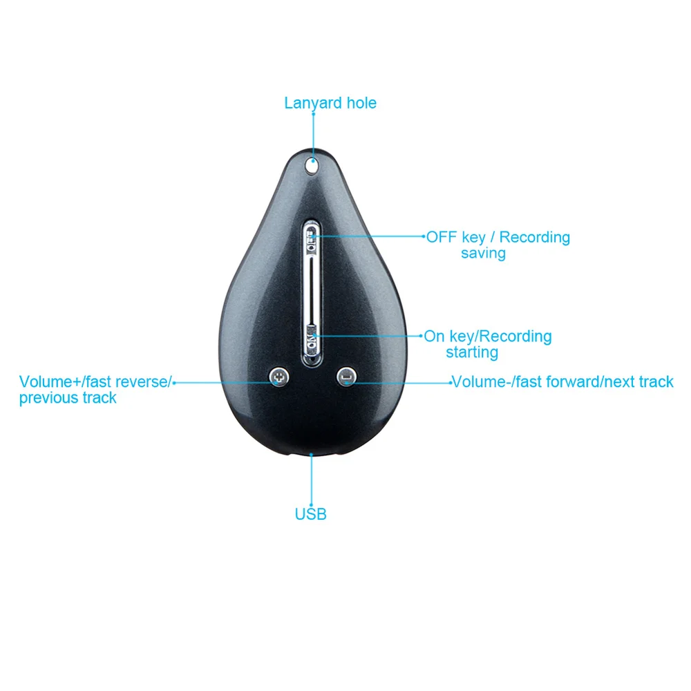 M3 Mini USB 8 ГБ подвесной Аудио Диктофон мини-диктофон портативный mp3-плеер интервью