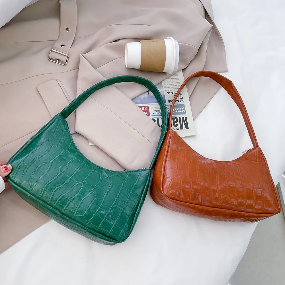 

Маленькие сумки на плечо в стиле ретро для женщин, 2021, сумки из мягкой искусственной кожи для подмышек, однотонные женские сумки, sac a main