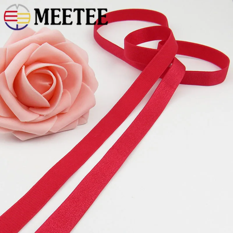 Meetee 20 метров эластичные ленты 10 мм ширина для нижнего белья Наплечная бретелька для бюстгальтера ремни для купальников украшение для ноутбука DIY аксессуары