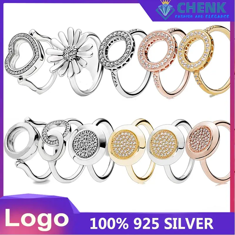 Женское кольцо для подписи с логотипом и лентой регулируемое серебряное розовое