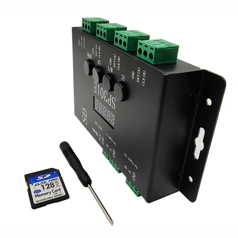 SP301E светодиодный контроллер Syn сигнала программируемый для WS2811/WS2812B/WS2813 /SK6812 APA102