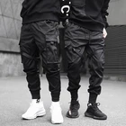 Брюки мужские с лентами и множеством карманов, модные брюки-султанки в стиле хип-хоп, уличные спортивные штаны в стиле Харадзюку, повседневные тактические джоггеры-Карго