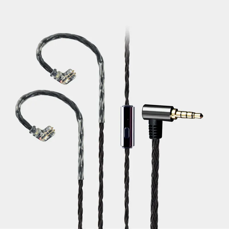 

JCALLY JC16S 6N OFC 16 Shares 480 Core Earphone Upgrade Cable With Mic For SE215 IE80 KZ ZST Pro ZSN Pro ZS10 Pro ZSX BL-03 BL05