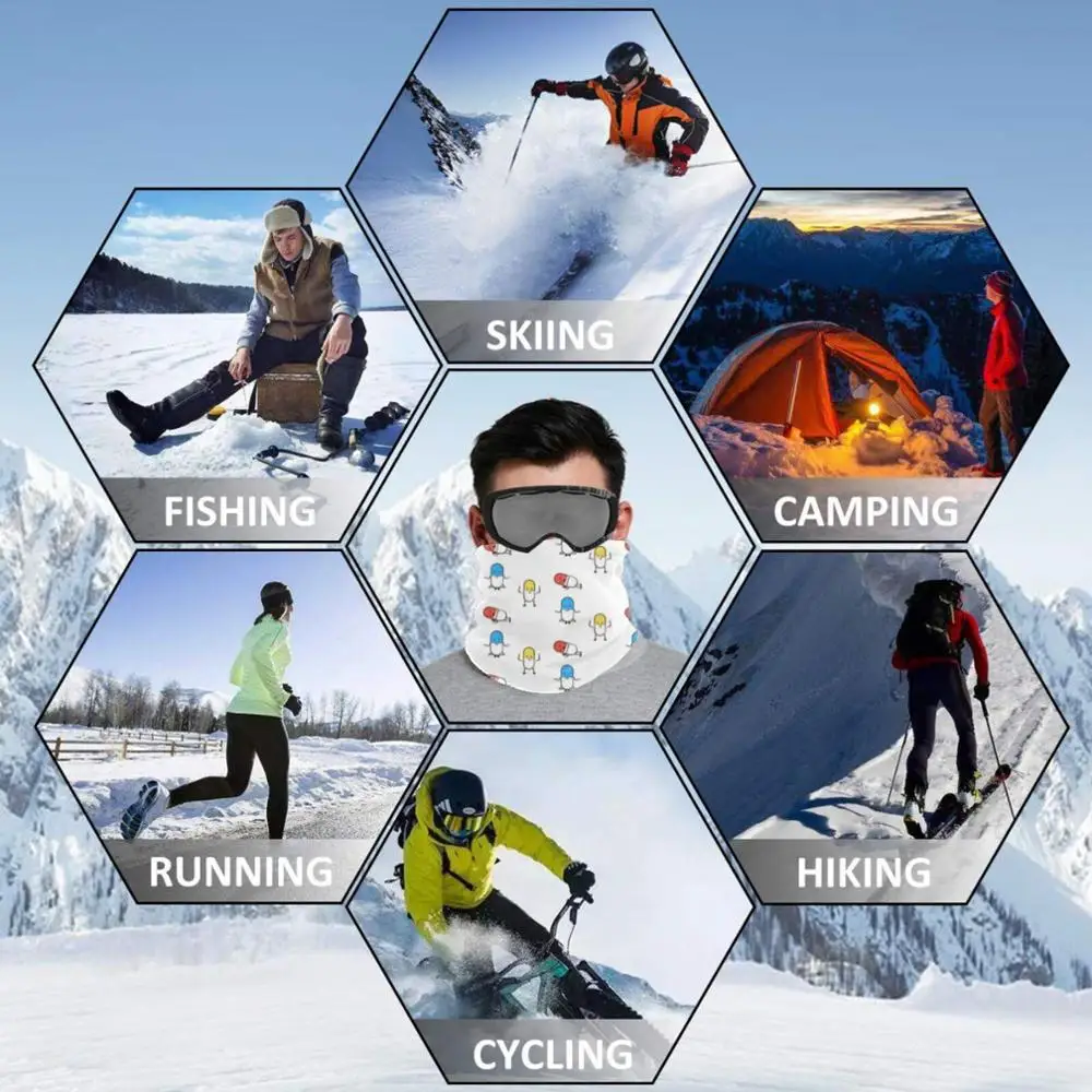 

Pill Bros Scarf Bandana Headband Outdoor Climbing Warmer Face Mask Pill Meds Pills Happy Mental Safe Colored