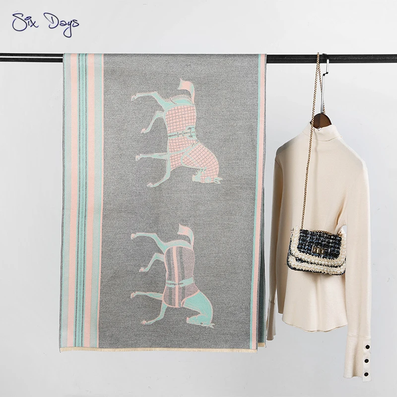 

Winter Cashmere Scarf Women Design Warm Pashmina Blanket Carriage Scarves Lady Shawl Decoration Thick Foulard Cappa 200*70cm