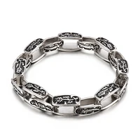 12mm trendy mens bracelet 316l stainless steel heavy box chain rose curb link bangle wristband gift jewelry 23cm