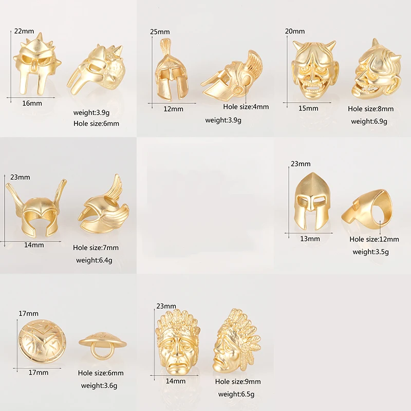 Для изготовления Паракорд зажим в форме шарика с золотым покрытием