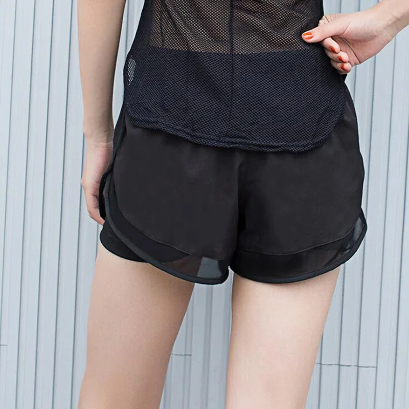 

Summer Sports Outdoor Thin High Elastic Light Proof Breathable Quick Drying Mesh Sports Shorts Athletic Shorts Women 07MH259