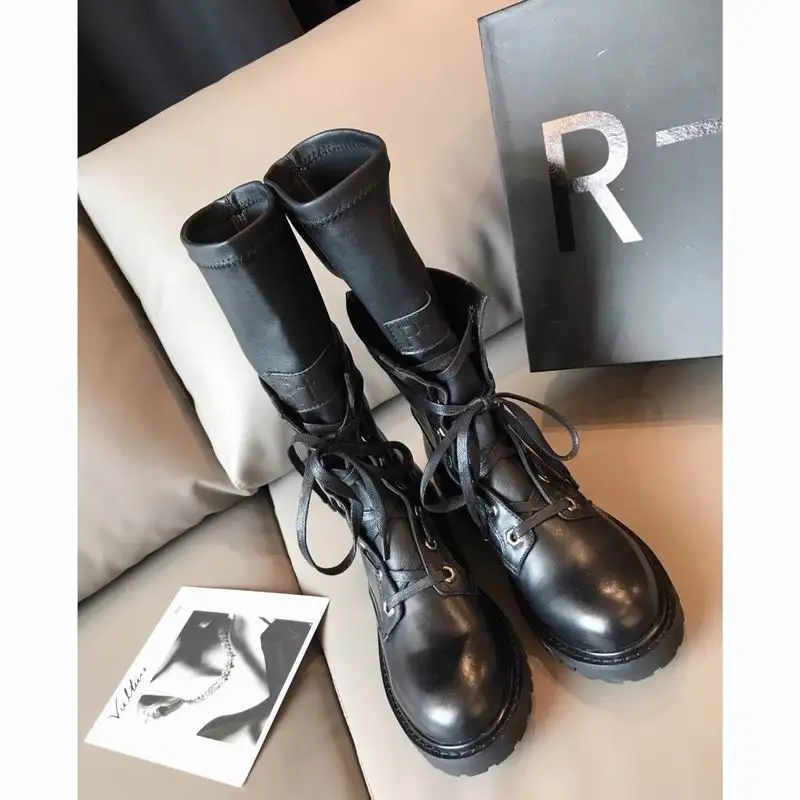 Женские ботинки модель 2019 года в стиле ретро растягивающиеся трубы короткие