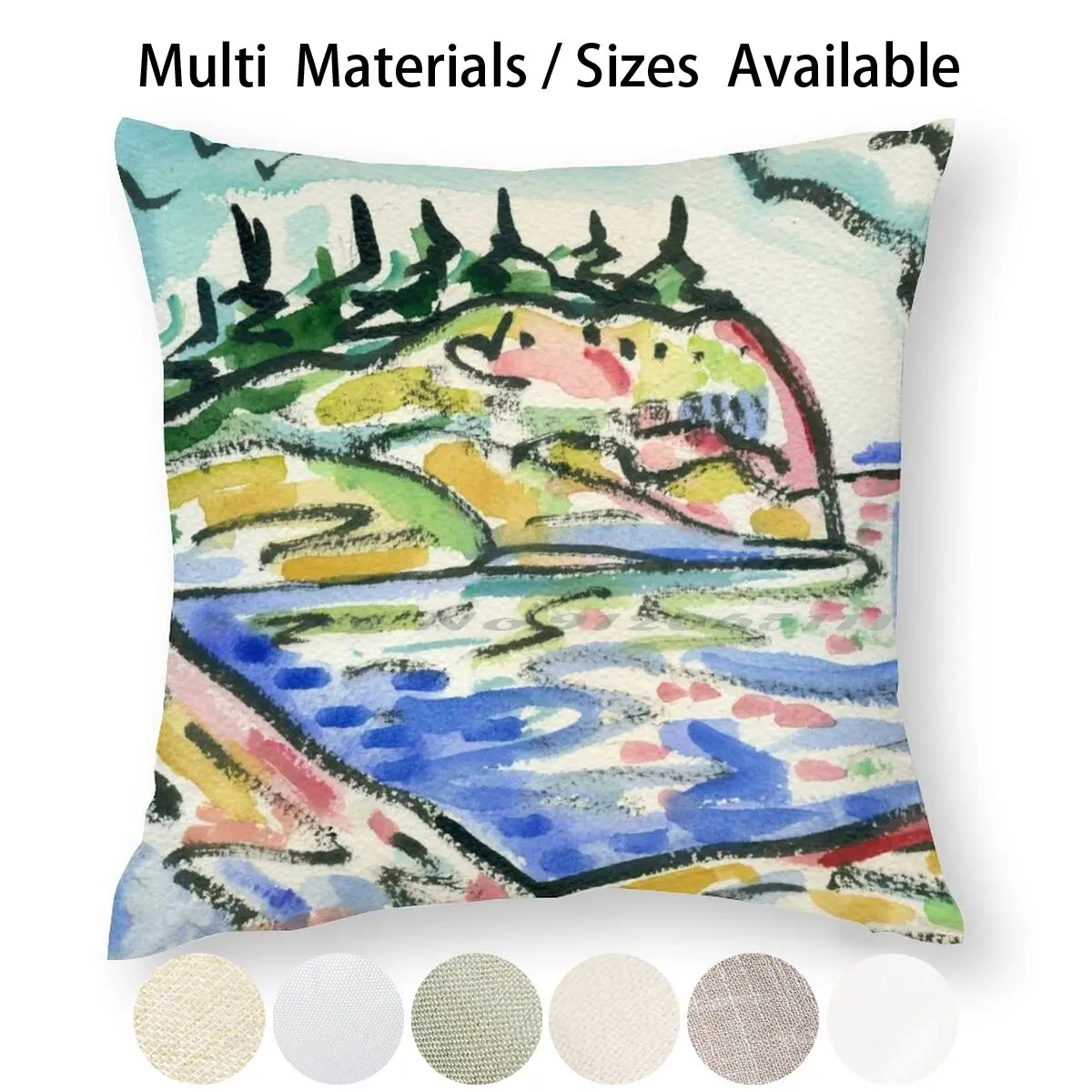 Чехол для подушки Monhegan с изображением скалы наволочка из хлопка и льна монгегана