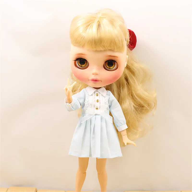 DBS Blyth ICY 1/6 30 см bjd синее платье с юбкой и розовое Подарочная игрушка для девочек |