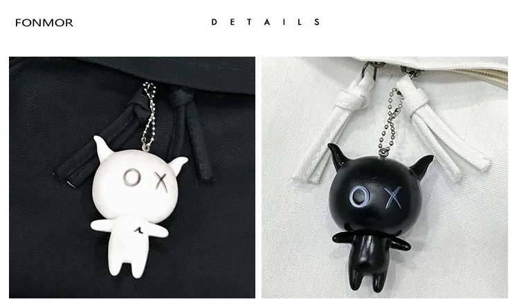 2019 новый рюкзак модный холщовый женский кукольная подвеска дорожная женская