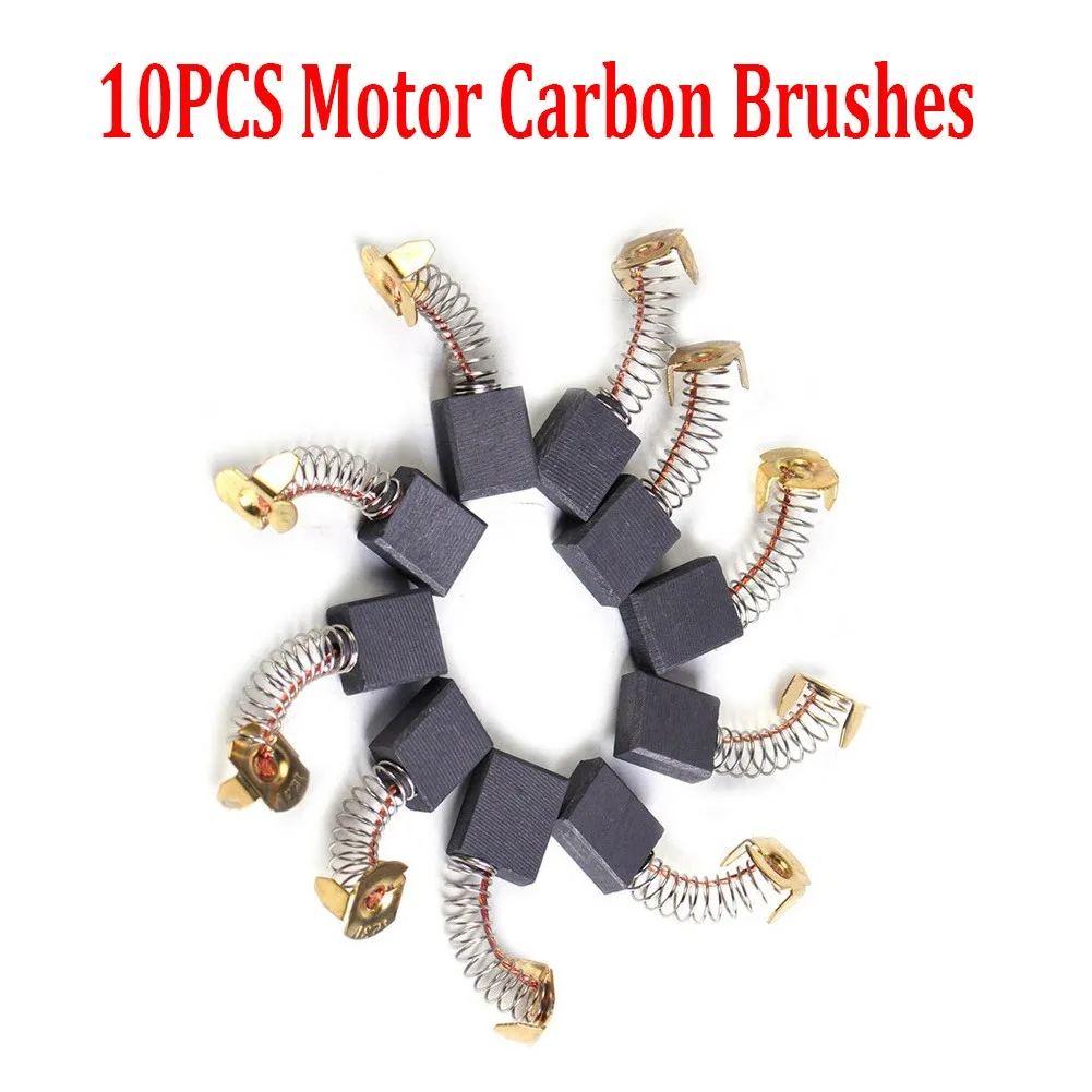 

10 Pcs Carbon Brushes 8 Different Sizes Replacement Parts For Electrical Tools Power Tools Motor Parts