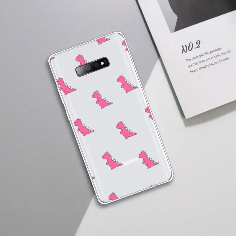 

Cute Dinosaur funny many animal Phone Case Transparent For Samsung Galaxy A 71 21s S note 8 9 10 plus 20 ultra
