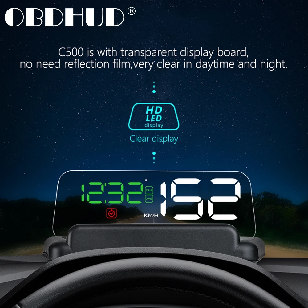 Автомобильная система сигнализации C500 HUD зеркальный дисплей с отображением